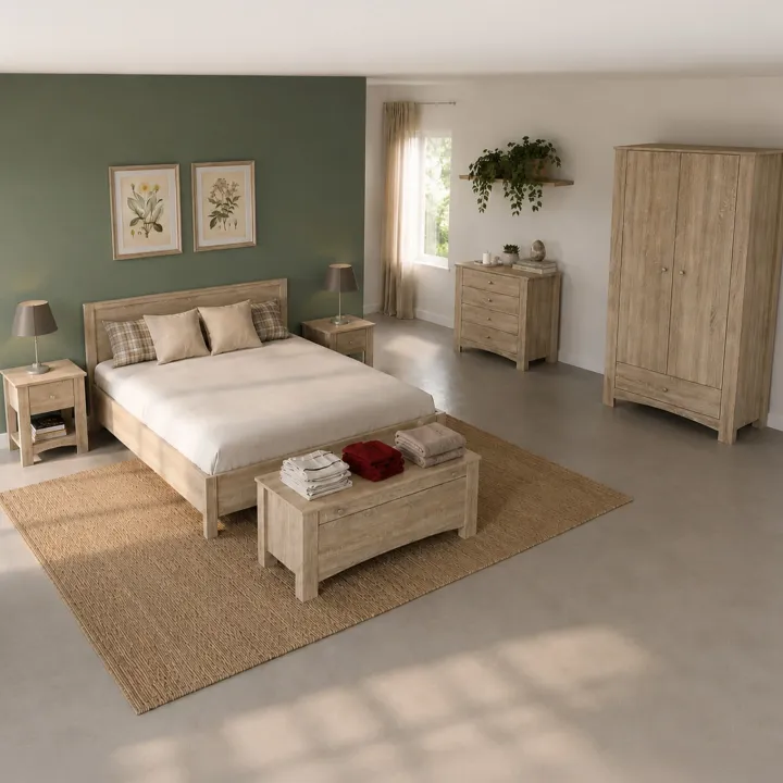 Camera da letto completa matrimoniale rovere sonoma Londra