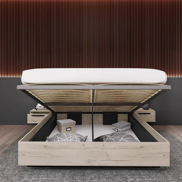 Camera da letto matrimoniale completa rovere antracite opaco Urbino