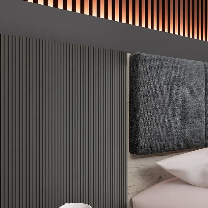 Camera da letto matrimoniale completa rovere antracite opaco Urbino