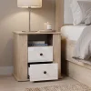 Camera da letto matrimoniale completa rovere bianco lucido Volterra