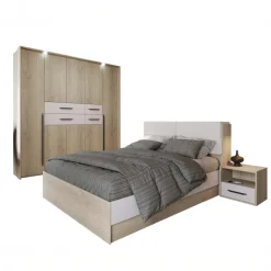Camera da letto matrimoniale completa rovere tortora Pienza