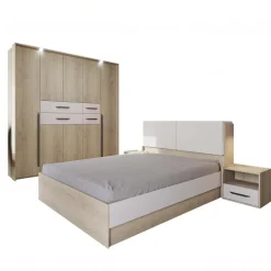 Camera da letto matrimoniale completa rovere tortora Pienza