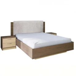 Camera da letto matrimoniale completa rovere chiaro e rovere scuro Pitigliano