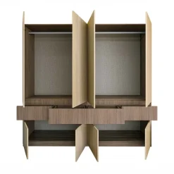 Camera da letto matrimoniale completa rovere chiaro e rovere scuro Pitigliano