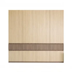 Camera da letto matrimoniale completa rovere chiaro e rovere scuro Pitigliano