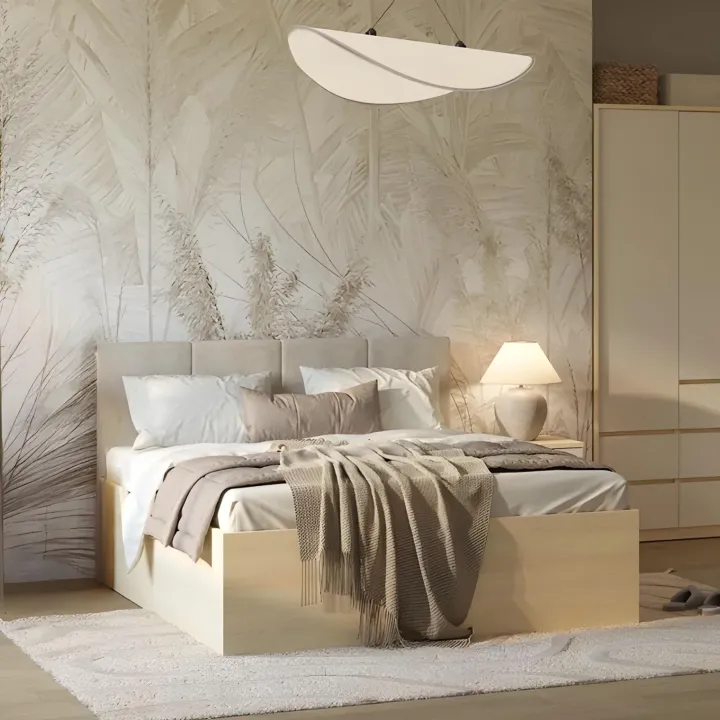 Camera da letto matrimoniale completa beige cashmere rovere Elvira