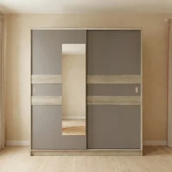 Camera da letto moderna completa matrimoniale rovere grigio Altea