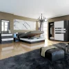 Camera da letto moderna completa matrimoniale nero bianco lucido Dallas