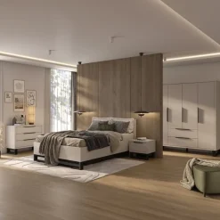 Cassettiera 100x83h cm 3 cassetti beige cashmere Petra