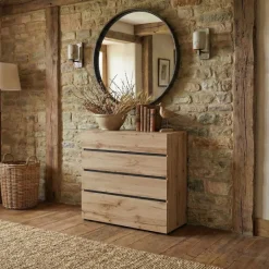 Cassettiera 80x85h cm 4 cassetti rovere Lolla