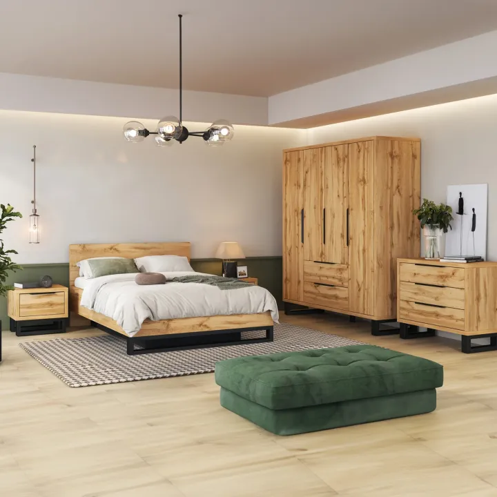 Cassettiera 100x83h cm 3 cassetti rovere Petra