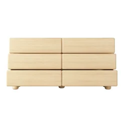 Cassettiera 160x80h cm 6 cassetti soggiorno rovere chiaro Mellow