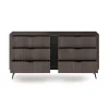 Cassettiera 163x81h cm 6 cassetti soggiorno wengè nero Vesper