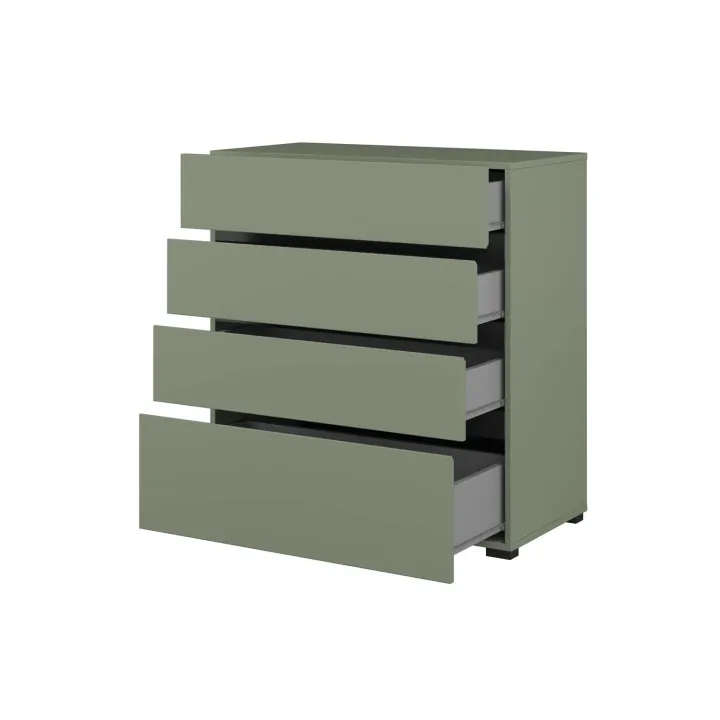 Cassettiera 80x85h cm 4 cassetti verde Lolla