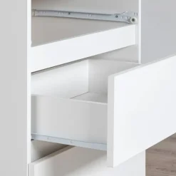 Cassettiera 120x100h cm moderna 8 cassetti bianco Living