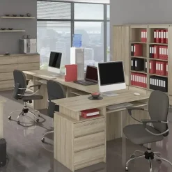 Cassettiera 140x100h cm moderna 8 cassetti rovere Living