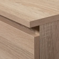 Cassettiera 120x77h cm moderna 6 cassetti rovere Living