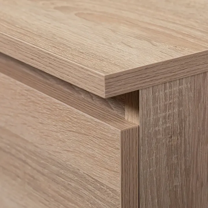 Cassettiera 140x77h cm moderna 6 cassetti rovere Living