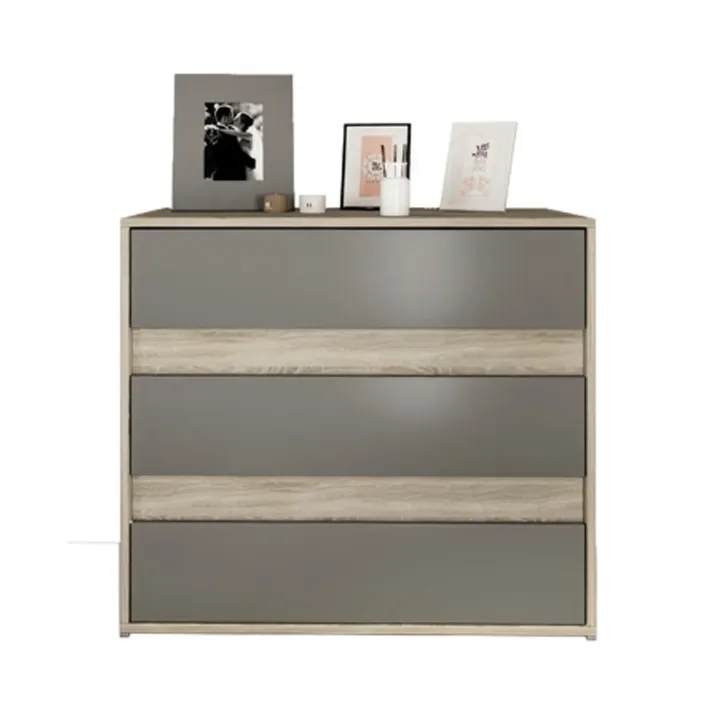 Cassettiera 80x70h cm moderna rovere grigio Altea