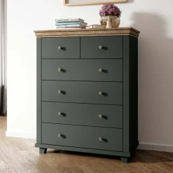 Cassettiera 90x113h cm moderna verde quercia Texel