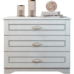 Comò classico 99x78h cm 3 cassetti bianco Friuli
