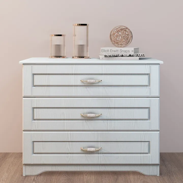 Comò classico 99x78h cm 3 cassetti bianco Friuli