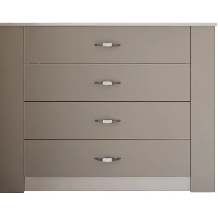 Comò moderno 117x92h cm 4 cassetti beige cashmere Emporio