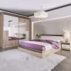 Comò 120x71h cm 1 anta 3 cassetti rovere bianco Varsavia Riga