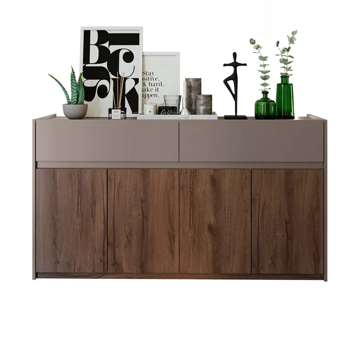Comò 160x88h cm 4 ante 2 cassetti noce marrone Dusk