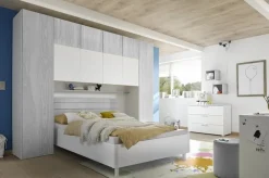 Comò 104x80h cm 3 cassetti moderno bianco artico Enjoy