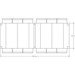 Consolle 50/300cm allungabile rovere grigio Pandora 110 Gihome®