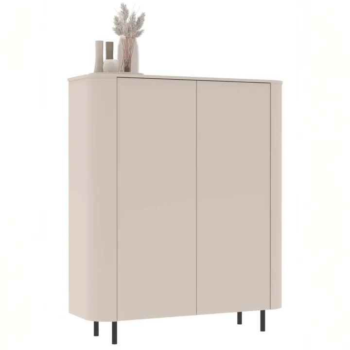 Credenza alta 130x154h cm 2 ante beige cashmere Lucrezia