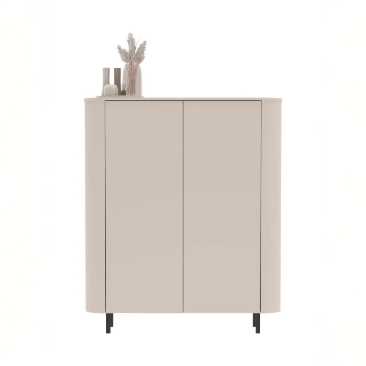 Credenza alta 130x154h cm 2 ante beige cashmere Lucrezia