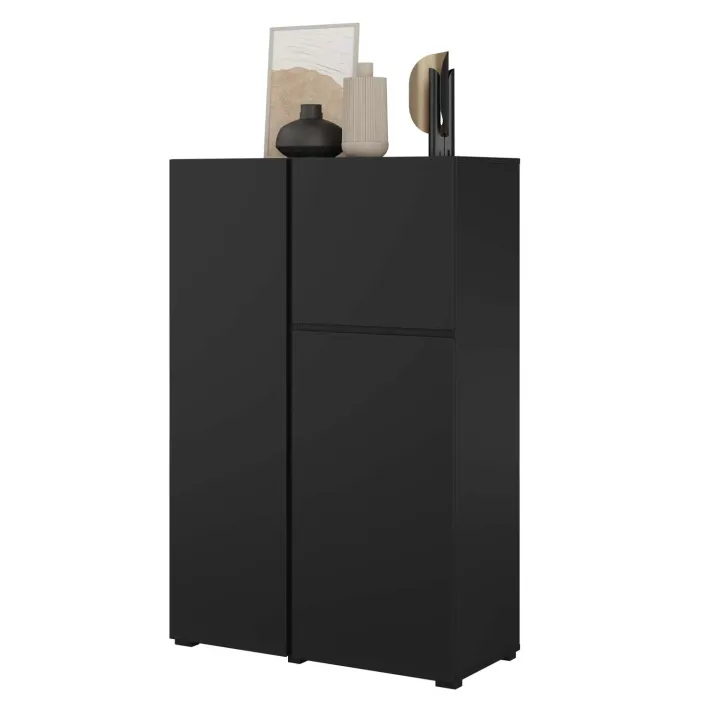 Credenza alta 92x139h cm 3 ante nero Edge