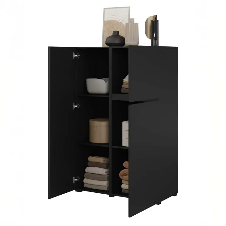 Credenza alta 92x139h cm 3 ante nero Edge