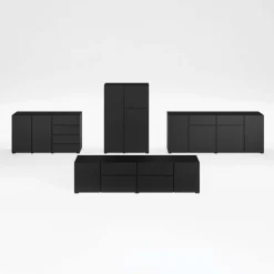 Credenza alta 92x139h cm 3 ante nero Edge