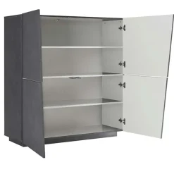 Credenza alta 120x126h cm 4 ante ossido Candia Gihome®