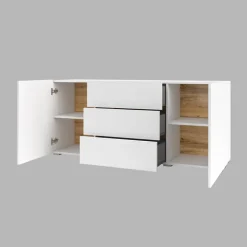 Credenza sospesa 140x63h cm moderna bianca Fusion