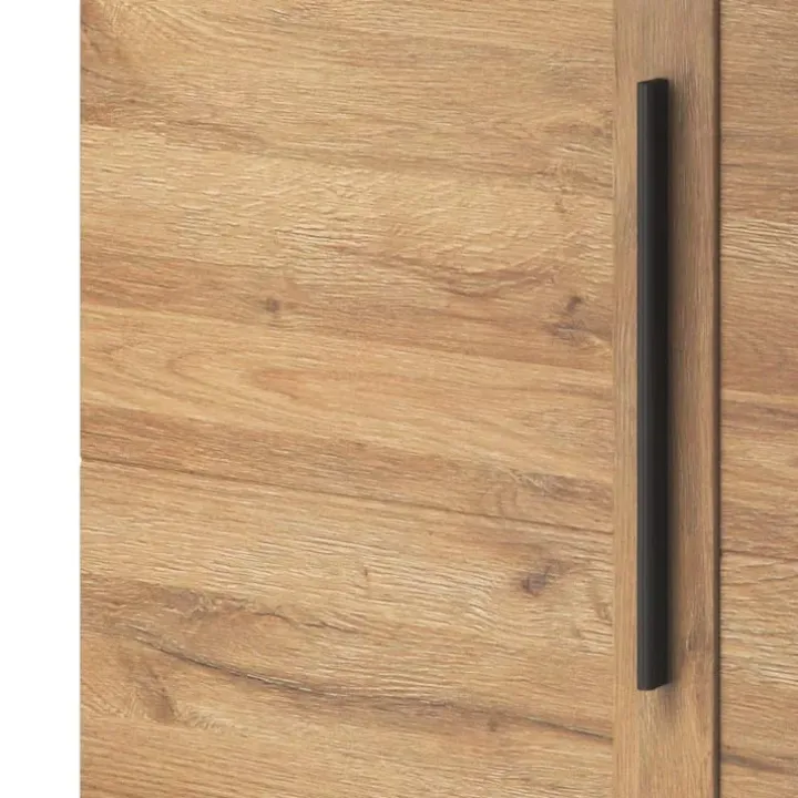 Credenza 180x86h cm 2 ante 3 cassetti moderna rovere nero Maiorca