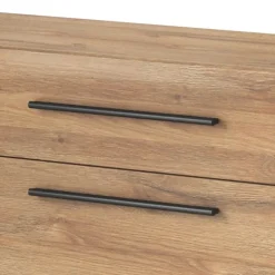 Credenza 180x86h cm 2 ante 3 cassetti moderna rovere nero Maiorca