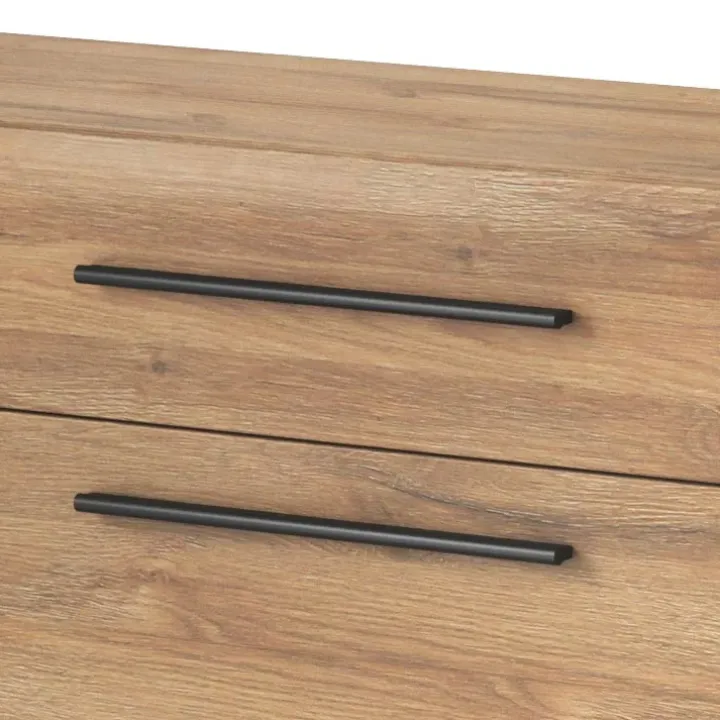 Credenza 180x86h cm 2 ante 3 cassetti moderna rovere nero Maiorca