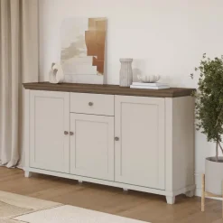 Credenza 160x93h cm 3 ante moderna beige Texel