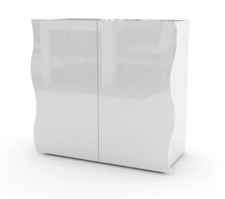 Credenza 90x81h cm 2 ante moderna bianco lucido Sea Gihome®