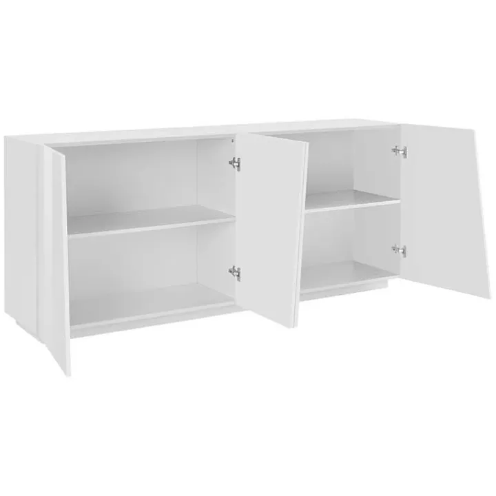 Credenza 200x86h cm 4 ante moderna bianco lucido Candia Gihome®