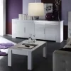 Credenza 210x84h cm 4 ante moderna design bianco lucido Eos