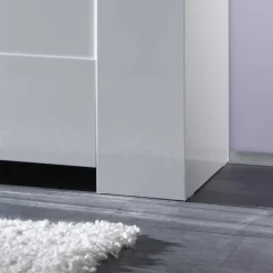 Credenza 210x84h cm 4 ante moderna design bianco lucido Eos