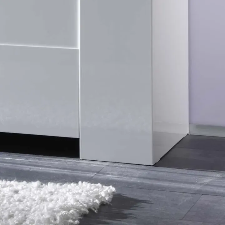 Credenza 210x84h cm 4 ante moderna design bianco lucido Eos