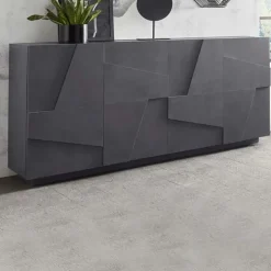 Credenza 162x86h cm 4 ante moderna ossido Zenzero Gihome®