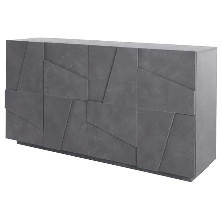 Credenza 162x86h cm 4 ante moderna ossido Zenzero Gihome®