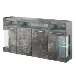 Credenza 182x92h cm 4 ante moderna ossido Frisk